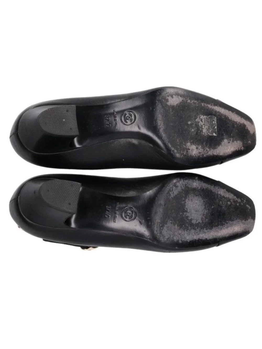 Chanel Patent Toeleather Heels Pumps